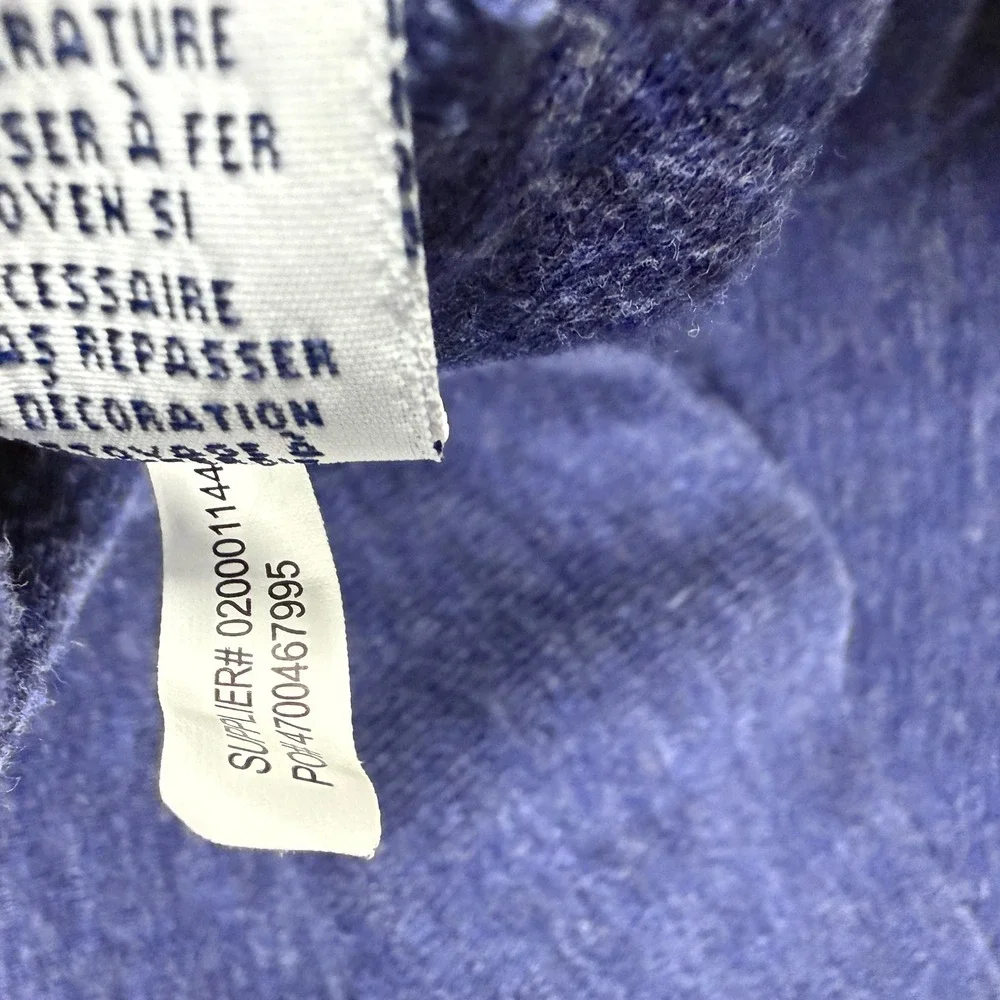 Polo Ralph Lauren Quarter Zip Pullover Mens XL Blue Heathered Cotton Sweater